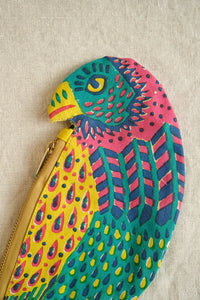 Hand Printed Pouch- Parrot by East End Press