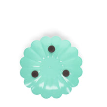 Load image into Gallery viewer, Enamel Flat Flower Candle Holder - Aqua
