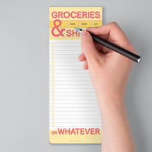 Load image into Gallery viewer, Groceries and Shit Make-a-List Pad by Knock Knock.