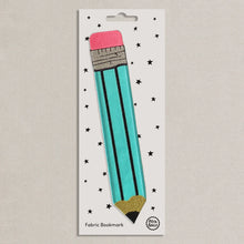 Load image into Gallery viewer, Petra Boase Fabric Bookmark - Aqua Pencil