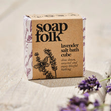 Load image into Gallery viewer, Soap Folk Salt Bath Cube 150g - Lavender