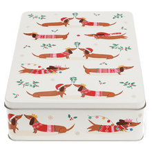 Load image into Gallery viewer, Mince Pie Storage Tin - Sausage Dog
