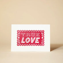 Load image into Gallery viewer, True Love Lino Cut Greeting Card