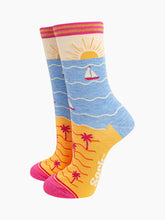 Load image into Gallery viewer, Women’s Socks - Beach Sunset