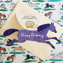 Load image into Gallery viewer, Kitty Kenda Shaped Greetings Card - Wild Horse Denim