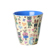 Load image into Gallery viewer, Small Melamine Cup - Blue - Nathalie Lete Print by Rice