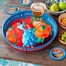 Load image into Gallery viewer, Cerveza Española Round Serving Tray
