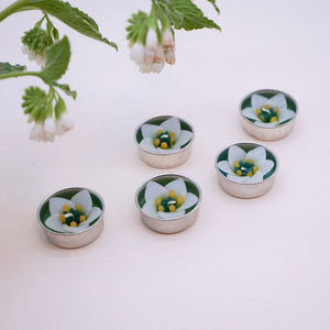 Assorted White Campanula Scented Tealights by Hana Blossom