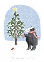 Load image into Gallery viewer, Badger Decorates the Christmas Tree Cards