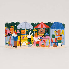 Load image into Gallery viewer, Flea Market Big Concertina Card by Isa Pirracas