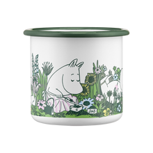Load image into Gallery viewer, Moomin Enamel Mug 0.37L - In The Garden