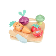 Load image into Gallery viewer, Happy Wooden Veggies Cutting Veg