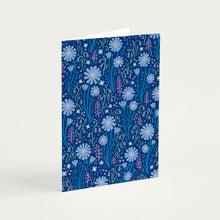 Load image into Gallery viewer, Maz Leyden Greetings Card - Navy Blue Wildflowers