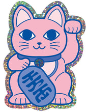 Load image into Gallery viewer, Glitter Sticker - Maneki Neko Lucky Cat