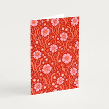 Load image into Gallery viewer, Maz Leyden Greeting Card - Red Wildflowers
