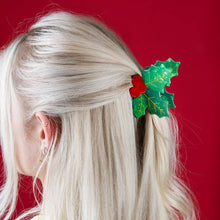 Load image into Gallery viewer, Talking Tables Holly Claw Christmas Hair Clip