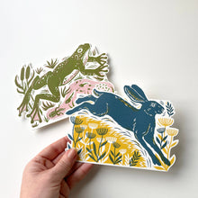 Load image into Gallery viewer, Die-Cut Greetings Card - Jumping Frog