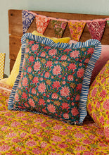 Load image into Gallery viewer, Sanganeri Block Print Cushion Cover