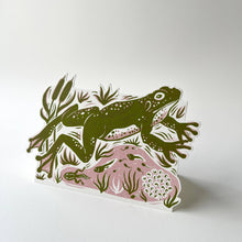 Load image into Gallery viewer, Die-Cut Greetings Card - Jumping Frog
