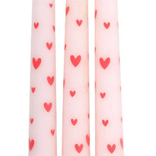 Load image into Gallery viewer, Set of 3 Love Heart Taper Candles