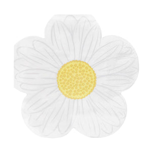Daisy shaped Paper Napkins by Talking Tables