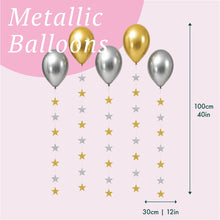Load image into Gallery viewer, Talking Tables Metallic Balloons With Star Tails - 5 Pack