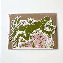 Load image into Gallery viewer, Die-Cut Greetings Card - Jumping Frog