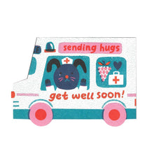 Load image into Gallery viewer, Die Cut Card - Get Well Soon Van