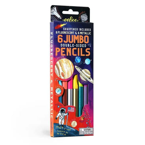 The pencils come packaged in a colourful box with a window to see the different coloured pencils.