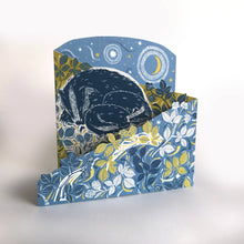 Load image into Gallery viewer, Concertina Card - Badger Amongst the Brambles