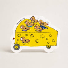 Load image into Gallery viewer, Cheese Mouse Car - Die-cut card by Richard Scarry