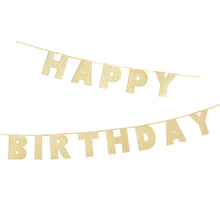 Load image into Gallery viewer, Luxe Gold Happy Birthday Garland by Talking Tables
