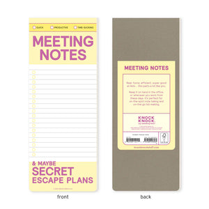 Meeting Notes Make-a-list Pads by Knock Knock