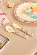 Load image into Gallery viewer, Kids Spoon & Fork - Pink Nathalie Lete Print by Rice DK