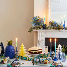 Load image into Gallery viewer, Marble Two Tone Dinner Candles - Blue by Talking Tables