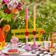 Load image into Gallery viewer, Marble Two Tone Dinner Candles - Pink by Talking Tables