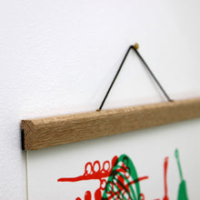 Load image into Gallery viewer, Oak Poster Hanger 12" (30.5cm) by Creamore Mill