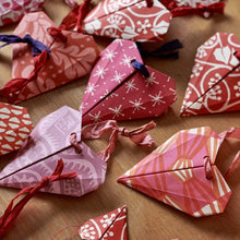 Load image into Gallery viewer, Garland of Hearts Origami Kit by Cambridge Imprint