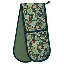 Load image into Gallery viewer, Morris & Co Organic Cotton Double Oven Gloves - Leicester Wallpaper