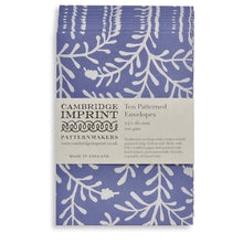 Load image into Gallery viewer, Packet of 10 Patterned Envelopes- Sprig Harebell by Cambridge Imprint

