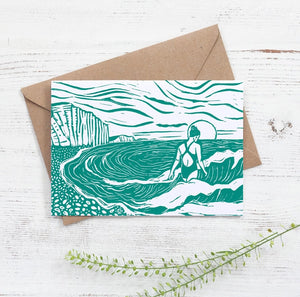 Seas the Day Greetings Card by Prints by the Bay