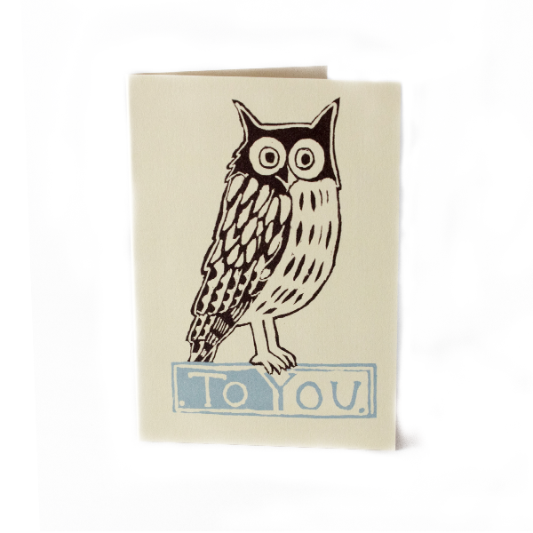 Small Card - To You Owl by Cambridge Imprint