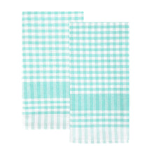 Load image into Gallery viewer, Talking Tables Set Of 2 Tea Towels - Mint Green Gingham