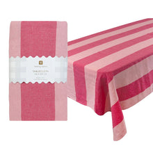Load image into Gallery viewer, Talking Tables Tablecloth 160cm x 250cm - Pink Stripe