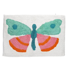 Load image into Gallery viewer, Butterfly Tufted Cotton Bath Mat

