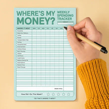Load image into Gallery viewer, Weekly Money Tracker Pad by Knock Knock