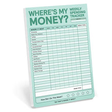 Load image into Gallery viewer, Weekly Money Tracker Pad by Knock Knock