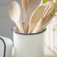 Load image into Gallery viewer, White Enamel Utensil Holder