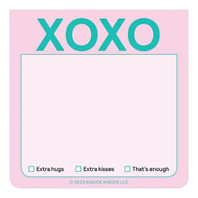 Load image into Gallery viewer, XOXO Sticky Note by Knock Knock