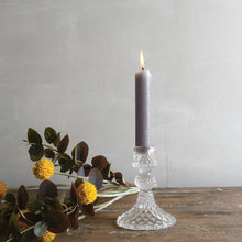 Load image into Gallery viewer, Grand Illusions Glass Candleholder Harlequin Clear